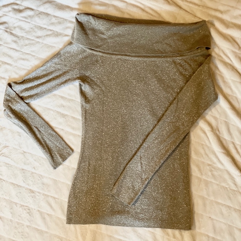 Ann Taylor on or off the shoulder sparkly top